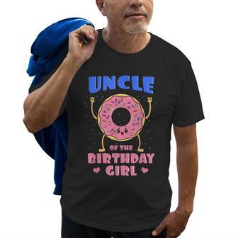 Uncle Of The Birthday Girl Donut Bday Party Tio Granduncle Old Men T-shirt | Mazezy