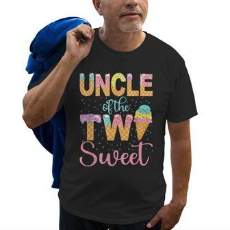 Uncle Of The Two Sweet Birthday Girl Ice Cream 2Nd Old Men T-shirt | Mazezy