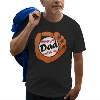 Vintage Baseball Dad Baseball Fans Sport Lovers Men Old Men T-shirt | Mazezy