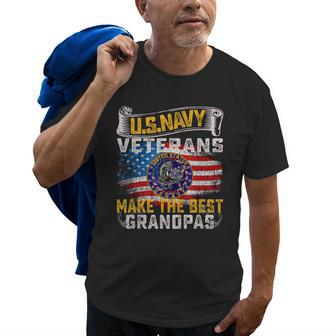 Vintage Us Navy Military Veteran Make The Best Grandpas Old Men T-shirt | Mazezy