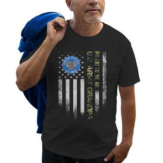 Vintage Usa American Flag Proud To Be An Us Army Grandpa Old Men T-shirt | Mazezy
