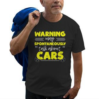 Warning Cool Cars And Funny Auto Mechanic Old Men T-shirt | Mazezy