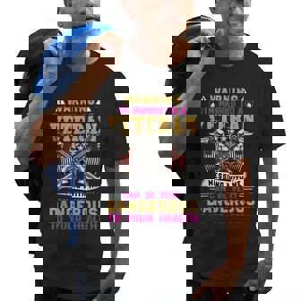 Warning Im Married To A Veteran Old Men T-shirt | Mazezy