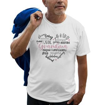 Grandma Grandparents Day Heart Love Old Men T-shirt | Mazezy