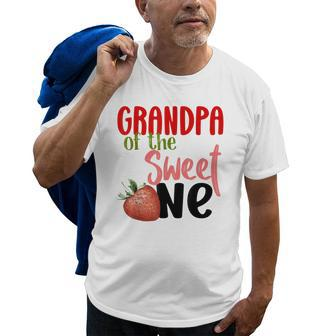 Grandpa The Sweet One Strawberry Birthday Family Party Old Men T-shirt | Mazezy