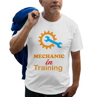 Kids Mechanic In Training Kids Apparel Old Men T-shirt | Mazezy