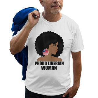 Proud Liberian Woman Mothers Liberia Flag Gift Gift For Womens Old Men T-shirt | Mazezy