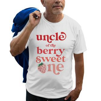Uncle Of The Berry Sweet One Strawberry First Birthday 1St Gift For Mens Old Men T-shirt