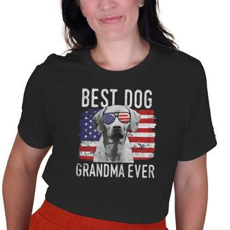 American Flag Best Dog Grandma Ever Rhodesian Ridgeback Usa Old Women T-shirt | Mazezy