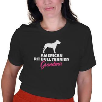 American Pit Bull Terrier Grandma Old Women T-shirt | Mazezy