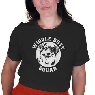 Australian Shepherd Wiggle Butt Squad For Aussie Mom Old Women T-shirt | Mazezy