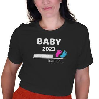 Baby 2023 Loading Pregnancy Mom To Be Old Women T-shirt | Mazezy