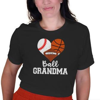 Ball Grandma Baseball Basketball Football Old Women T-shirt | Mazezy