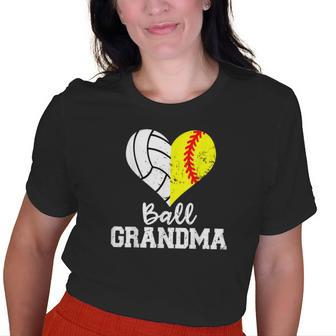 Ball Grandma Softball Volleyball Grandma Old Women T-shirt | Mazezy