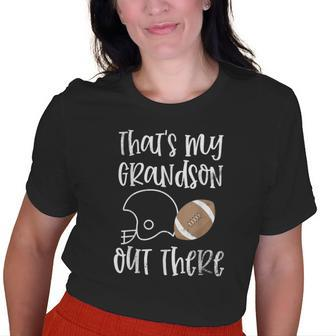Baseball Grandma Thats My Grandson Out There Football Old Women T-shirt | Mazezy