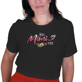Best Mimi Ever Cute Flowers Birthday Mom Old Women T-shirt | Mazezy
