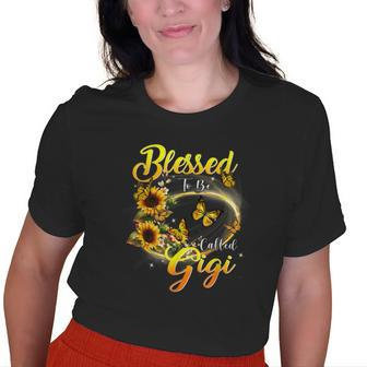 Blessed To Be Called Gigi Sunflower Lovers Grandma Old Women T-shirt | Mazezy