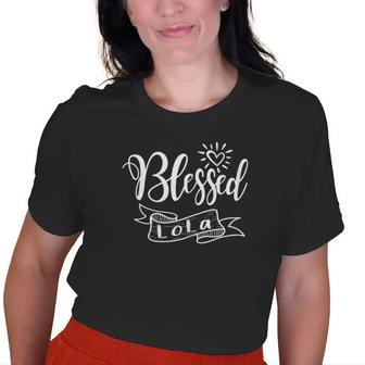 Blessed Lola Filipino Grandma Heart Love Old Women T-shirt | Mazezy