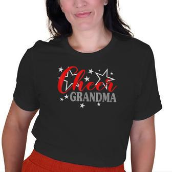 Cheerleader Proud Cheer Grandma Pride Sports Supporter Old Women T-shirt | Mazezy