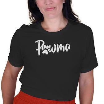 Dog Grandma Pawma Women Paw Print Old Women T-shirt | Mazezy