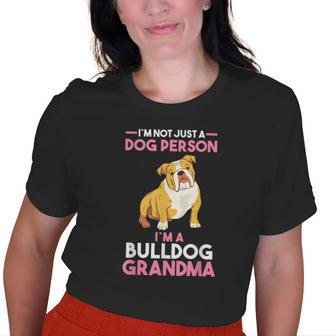 Dog Grandmother English Bulldog Grandma Old Women T-shirt | Mazezy