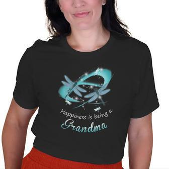 Dragonfly Happiness Is Being A Grandma Grandma Old Women T-shirt | Mazezy DE