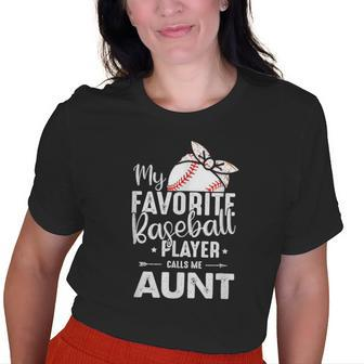 My Favorite Baseball Player Call Me Aunt Old Women T-shirt | Mazezy