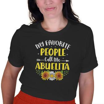 My Favorite People Call Me Abuelita Sunflower Old Women T-shirt | Mazezy