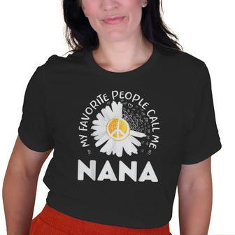 My Favorite People Call Me Nana Floral Grandma Mother Day Old Women T-shirt | Mazezy