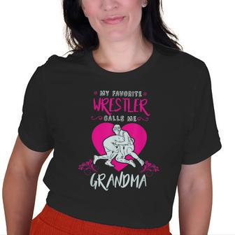 My Favorite Wrestler Calls Me Grandma Wrestling Old Women T-shirt | Mazezy