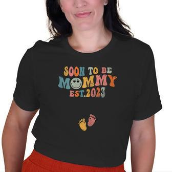 First Time Mommy 2023 Soon To Be Mom Pregnancy Old Women T-shirt | Mazezy