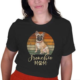 Frenchie Mom Retro French Bulldog Lover Dog Mama Old Women T-shirt | Mazezy CA
