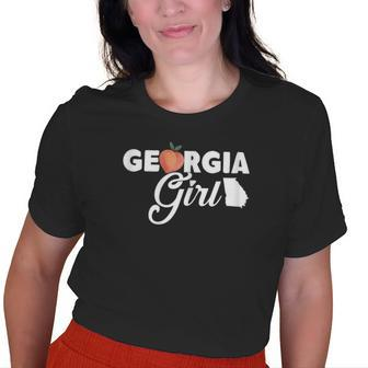 Georgia Girl Peachy Summertime Peach Lovers Peach Fans Old Women T-shirt | Mazezy