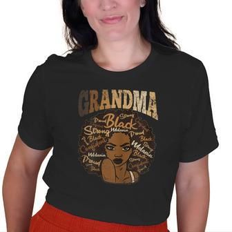 Grandma Afro Woman Black History Blm Melanin Grandmother Old Women T-shirt | Mazezy