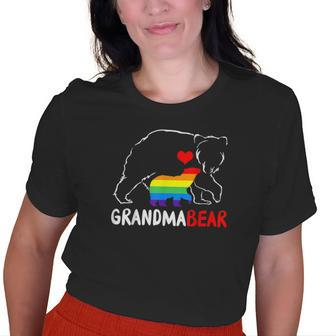Grandma Bear Proud Mom Mama Rainbow Lgbt Pride Mother Day Old Women T-shirt | Mazezy