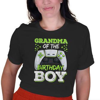 Grandma Of The Birthday Boy Gamer Family Matching Old Women T-shirt | Mazezy