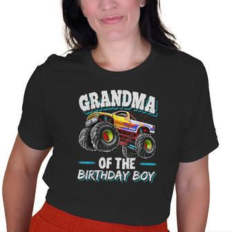 Grandma Of The Birthday Boy Monster Truck Birthday Party Old Women T-shirt | Mazezy