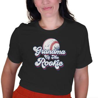 Grandma Of Rookie 1St Birthday Baseball Theme Matching Party Old Women T-shirt | Mazezy DE
