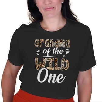 Grandma Of The Wild One Zoo Themed 1St Birthday Party Old Women T-shirt | Mazezy