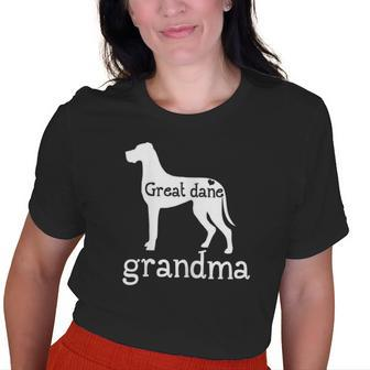 Great Dane Grandma Great Dane Dog Lover Old Women T-shirt | Mazezy