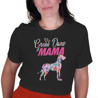 Great Dane Mom Mama Grandma Dog Lover Old Women T-shirt | Mazezy