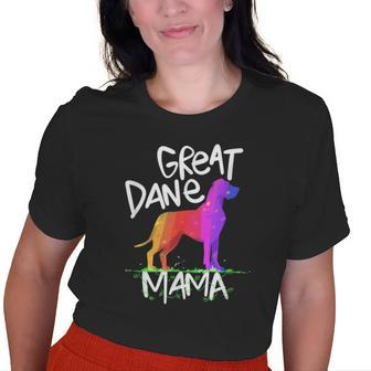 Great Dane Mom Mama Grandma Dog Lover I Great Dane Old Women T-shirt | Mazezy