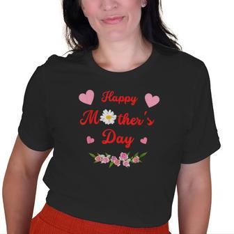 Happy Cute Mom Mommy Mama Grandma Flowers Old Women T-shirt | Mazezy