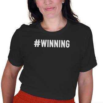 Hashtag Winning Fun Number One Team Mens Womens Kids Best Old Women T-shirt | Mazezy