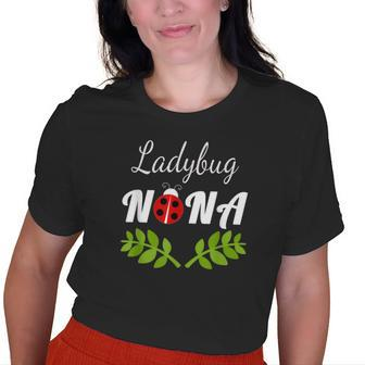 Ladybug Nana Ladybug Grandma Old Women T-shirt | Mazezy