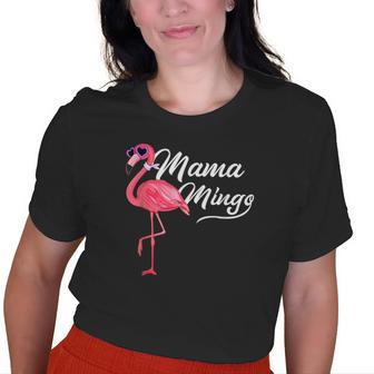 Mamamingo Mama Pink Flamingo Mom Bird Mommy Grandma Old Women T-shirt | Mazezy