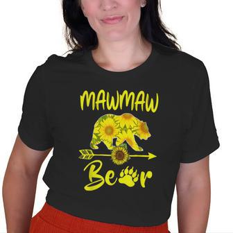 Mawmaw Bear Sunflower Mom Grandma Old Women T-shirt | Mazezy