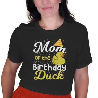 Mom Of The Birthday Duck Boy Rubber Duck Birthday Girl Old Women T-shirt | Mazezy