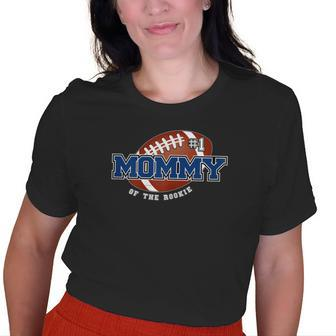 Mommy Of Rookie 1St Birthday Football Theme Matching Party Gift For Womens Old Women T-shirt Graphic Print Casual Unisex Tee