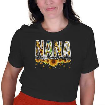 Nana Grandma Happy Mama Sunflower Mommy Old Women T-shirt | Mazezy